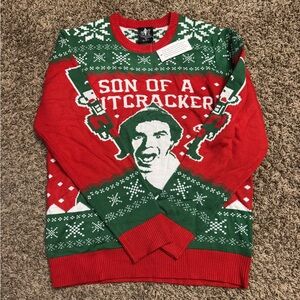 ELF Festive Crewneck Sweater - Red and Green